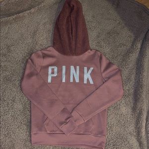 XS PINK mauve hoodie